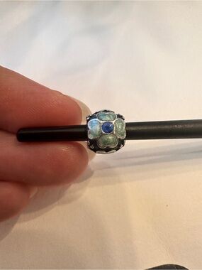 Authentic Pandora flower enamel charm